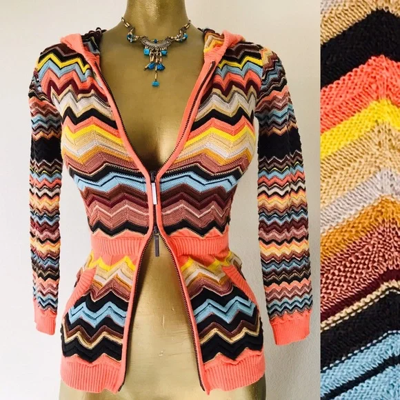 MISSONI for Target NWOT Girl’s SPACEKNIT Hoodie Cardigan Sweater S - Picture 5 of 6